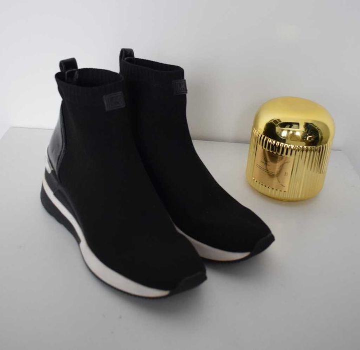Michael Kors sneakersy buty czarne 36 na platformie koturny