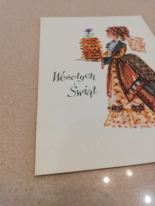 Kartka pocztowa pocztówka 1971r Weołych Świąt
