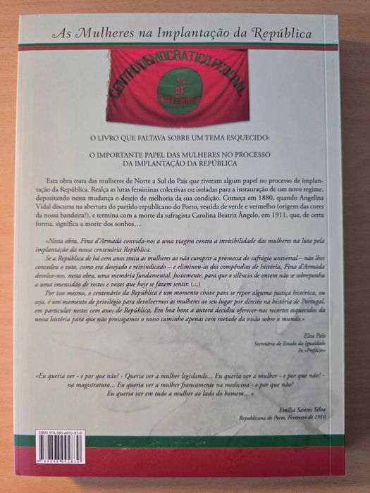 Livro "As Mulheres na Implantação da República" de Fina d'Armada