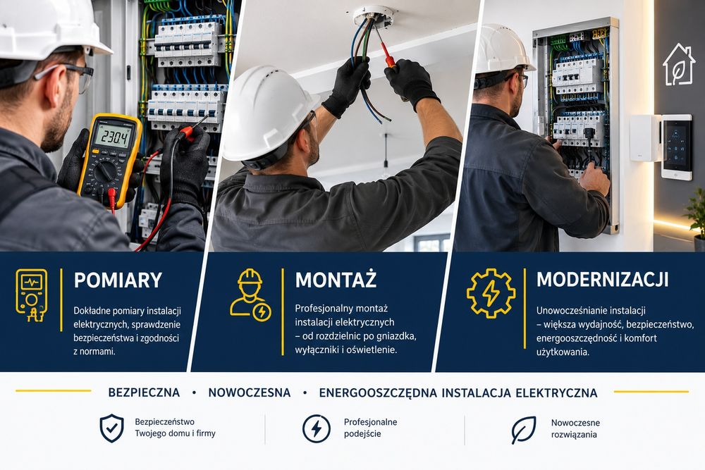 Elektryk, pomiary, naprawy