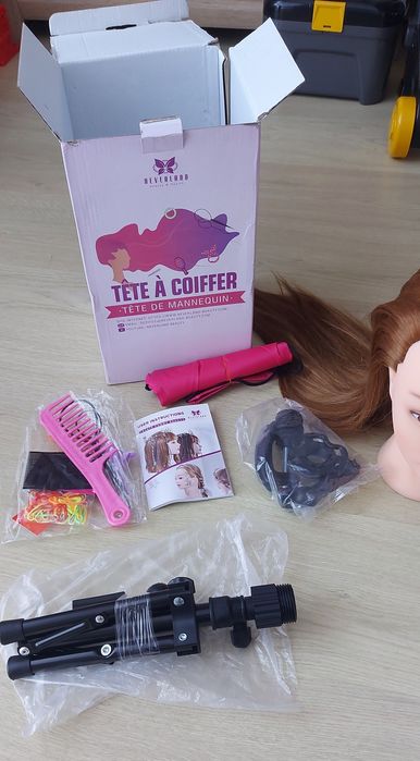 Główka fryzjerska + akcesoria