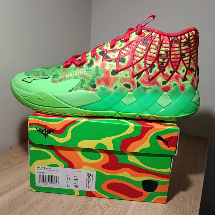 Puma MB.01 Thermal r. 46 (30 cm) Fluro Green Pes-PUMA Red