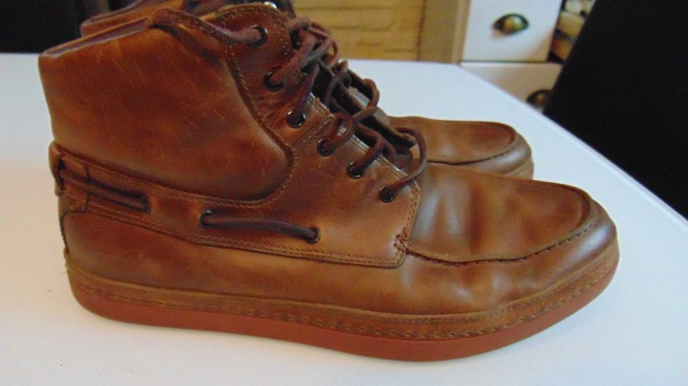 Ugg Bayne Grizzly brown leather roz uk10 eur 44,5 membraną