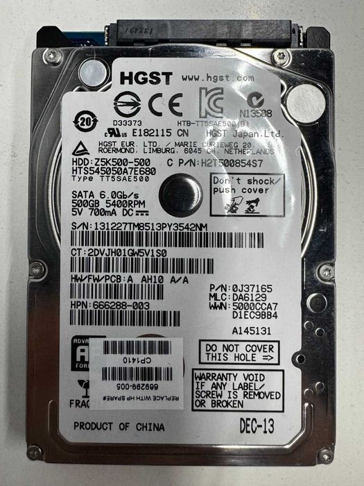 Hdd Hitachi sata3 2.5" жорсткий диск, винчестер 500гб