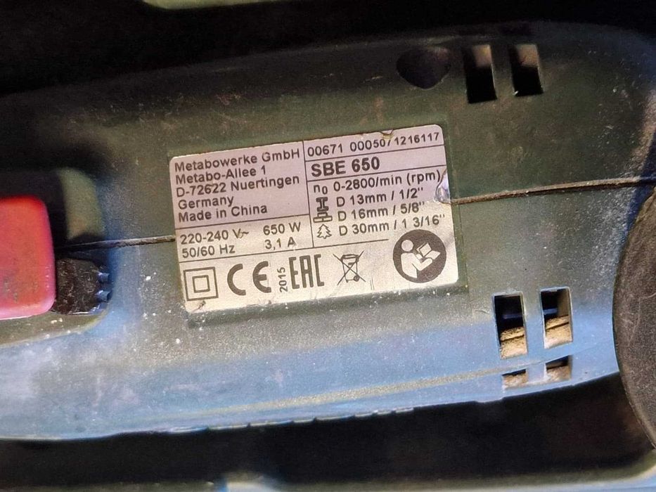 Metabo SBE 650 Wiertarka Udarowa 650W - Regulacja obrotów