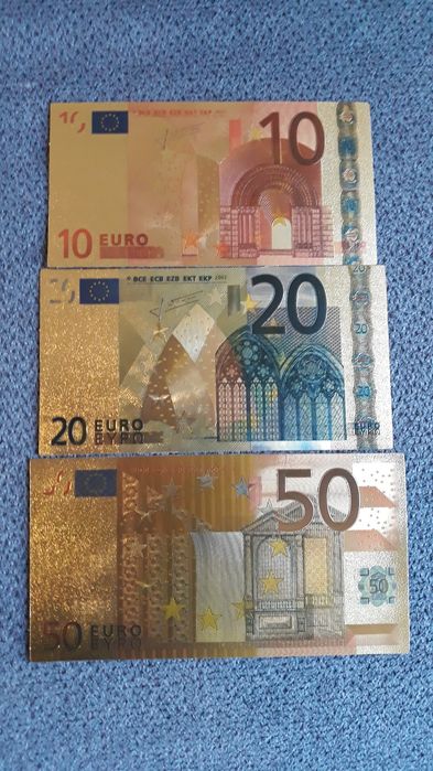 Notas de Euros  em pvc (portes incluídos em correio registado.