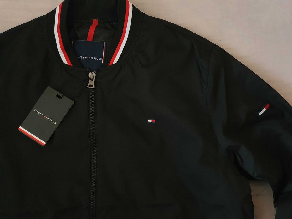 NOWA męska kurtka Tommy Hilfiger wiatrówka TH czarna 2xl / 3xl