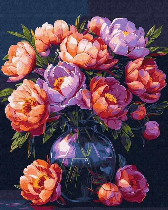 Malowanie po numerach - Luksus kwiatów 40x50cm Ideyka ,505x412 mm