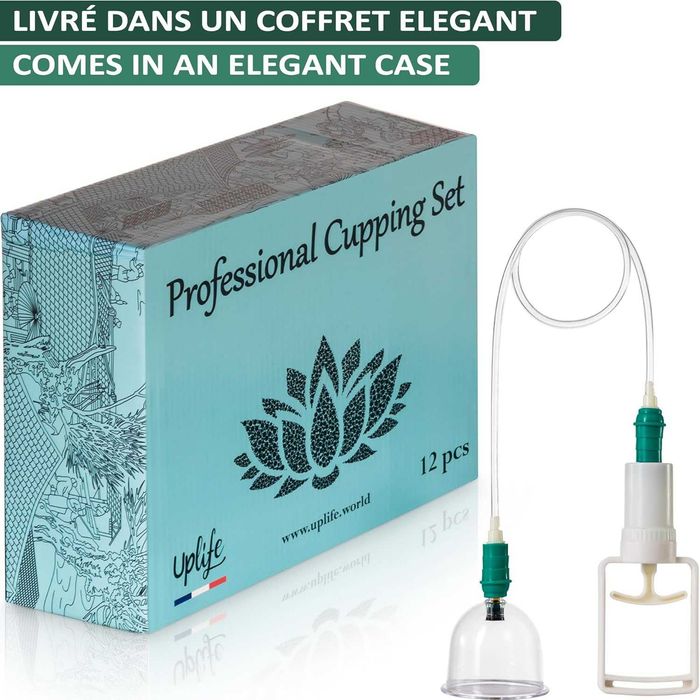 Uplife Chiński zestaw do terapii bańkami, 12 przyssawek