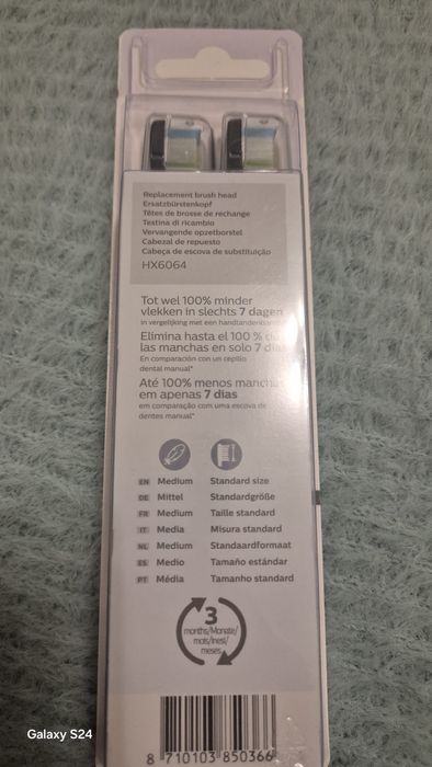 Philips Sonicare W2 Optimal White Black - oryginalne końcówki 4 szt. n