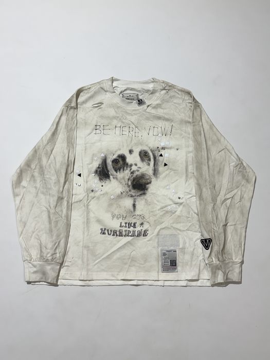 лонгслив Maison Mihara Yasuhiro Embellished Ditressed Longsleeve