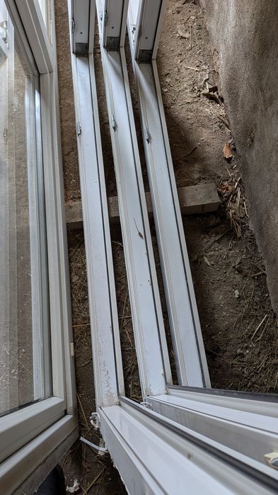 Okna PCV 140x200 cm | 3 sztuki | Stan BDB+ moskitiery