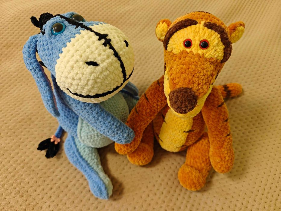 Тигр  іграшка м'яка в'язана мультперсонаж   ручна робота  Handmade