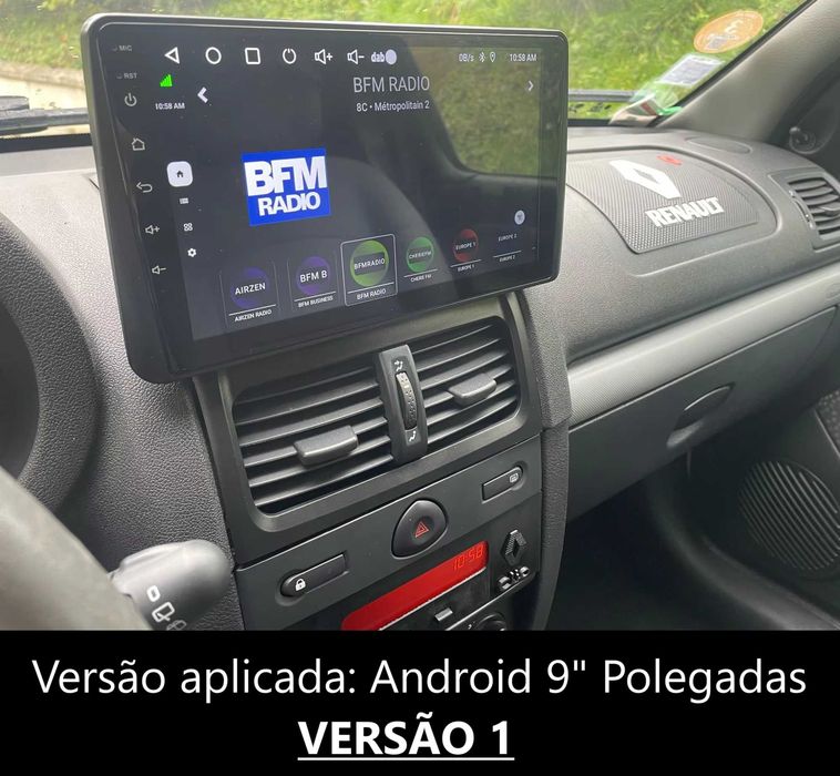 Rádio 2DIN 9" • Renault Clio 2 II • (1998 a 2007) • Android [4+64GB]