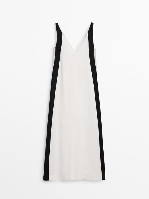 Льняне плаття ,сукня Massimo Duti