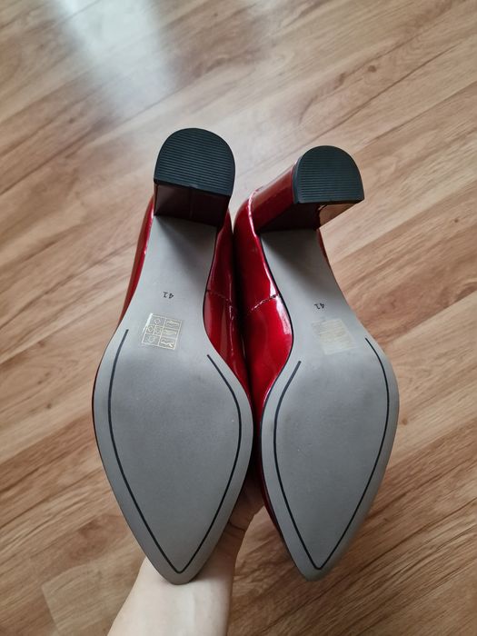 Bordowe czółenka Neścior 41 NOWE