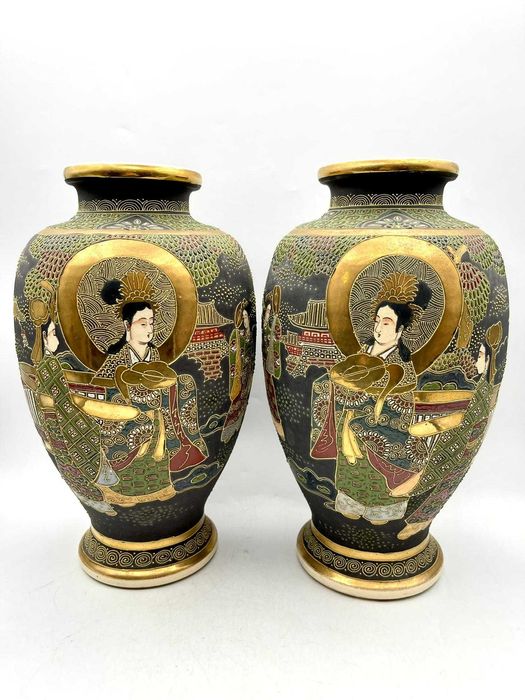 Par de jarras cloisonné