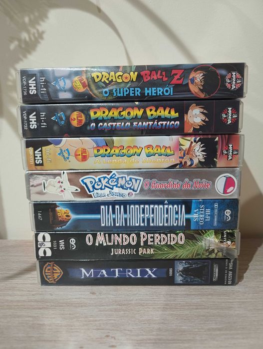 Cassetes VHS (Filmes, Dragonball, Pokemon)