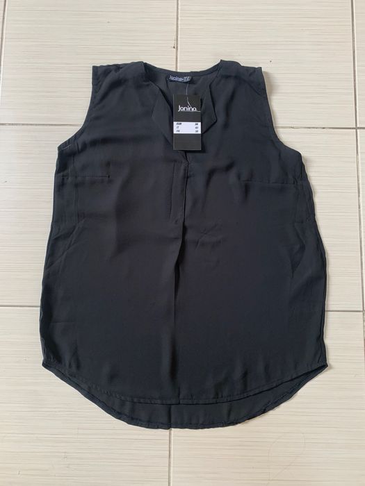 Bluzka z czarnego szyfonu rozm.S