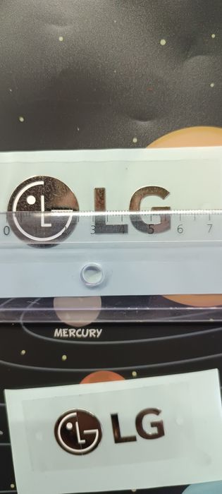 Шильдик наклейка LG металева hromefekt