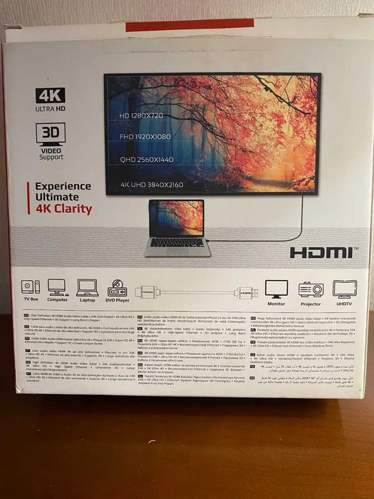 4K HDMI аудіо-відео кабель,  10 метрів