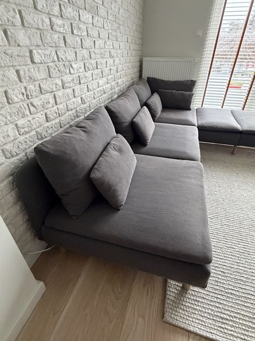 Sofa 4 osobowa SÖDERHAMN + sekcja 1 osobowa / ciemnoszary