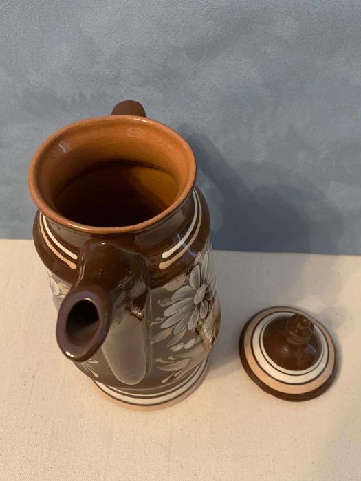 Dzbanek porcelanowy PRL 28cm ręcznie malowany nie używany