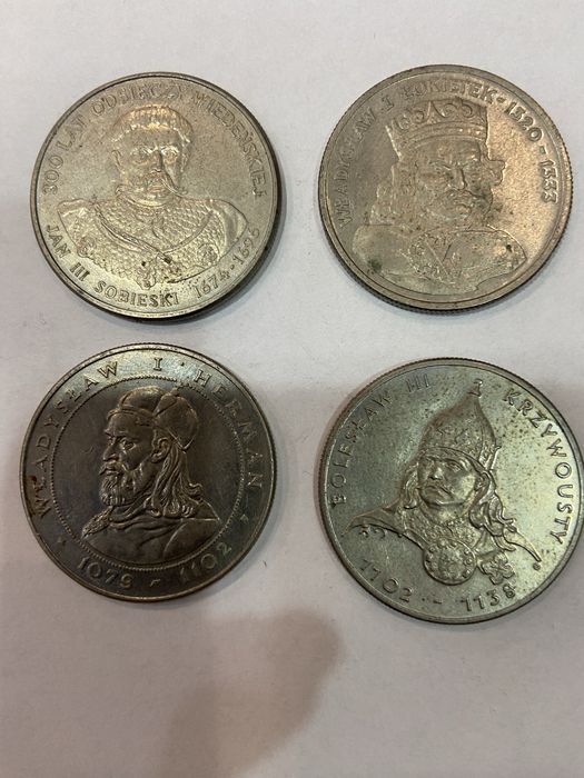 Monety kolekcjonerskie Poczet Królów Polskich 4 szt