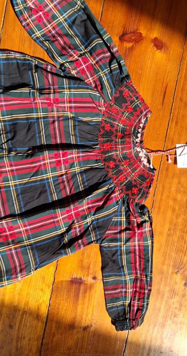 Vestido xadrez MO 3 anos