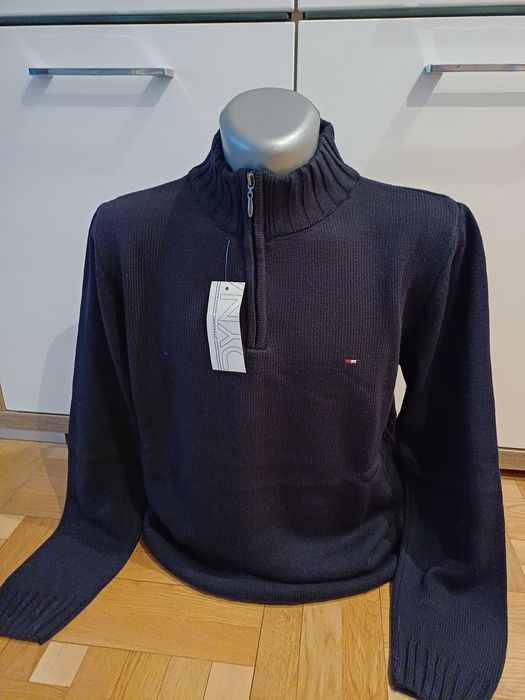Sweter męski granatowy. XL, XXL.