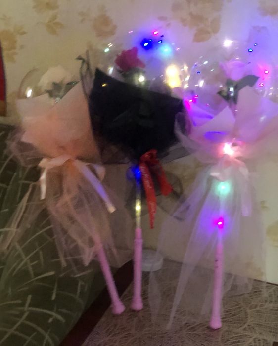 Шары Бобо с 3 Д розой