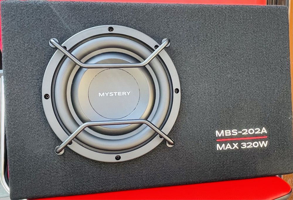 Сабвуфер активний автомобільний Mystery MBS-202A/320Вт/Провода у компл