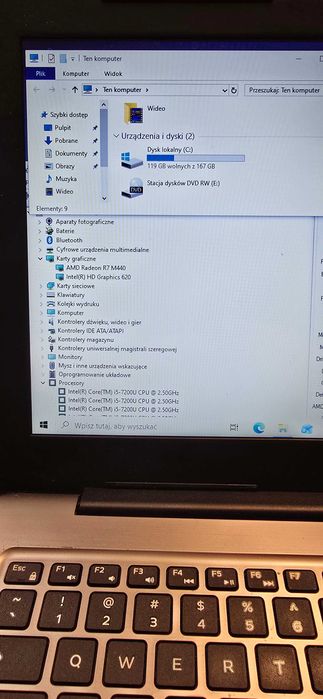 Dell Inspiron 5567/i5/8gb/180gbSSD/Radeon 2gb/ zasilacz