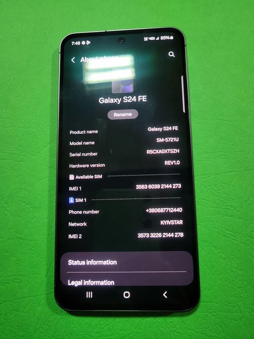 Смартфон Samsung Galaxy S24 FE 8/128GB Graphite
