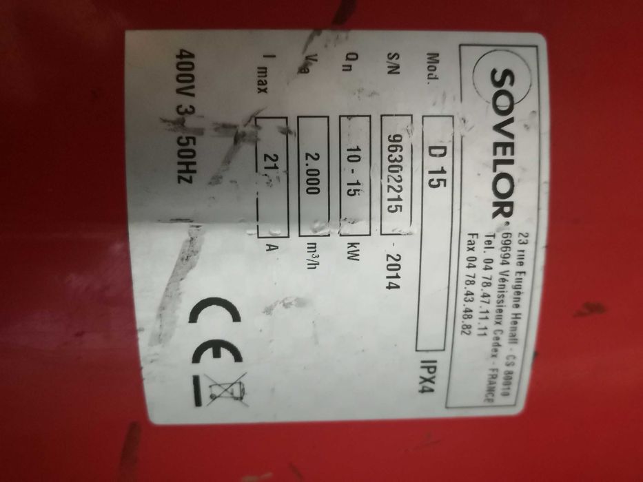 Nagrzewnica elektryczna 15KW Sovelor D15(master) gwarancja 850zł netto