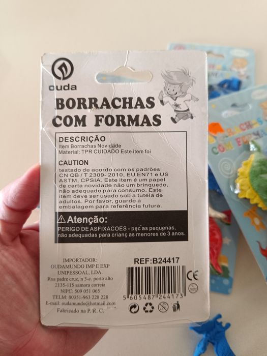 Set de borrachas dinossauro para festas, batizados, escola