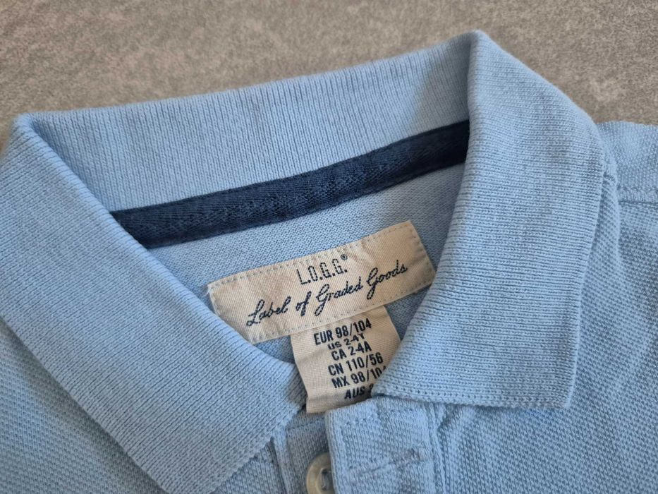 Zestaw 2x koszulka polo H&M 98 104 biała błękitna jak nowa bluzka