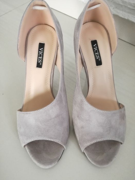 Szpilki szare zamsz rozm 35