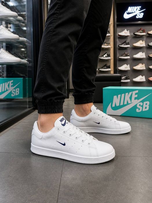 Мужские летние красовки найк кеды nike / натуральная кожа / легкие кросовки на каждый день / nike кеды на лето