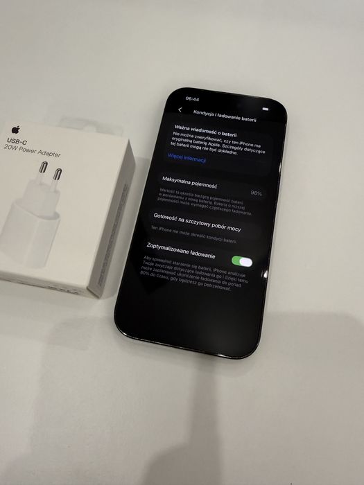 iPhone 14 Pro | 98% kondycji baterii | +gwarancja | +nowa ładowarka Apple | Faktura