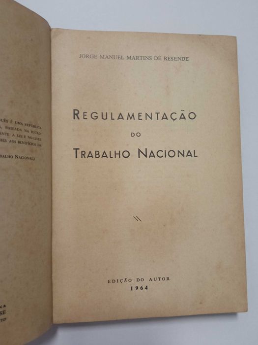 Regulação do Trabalho Nacional, de J. Martins de Resende