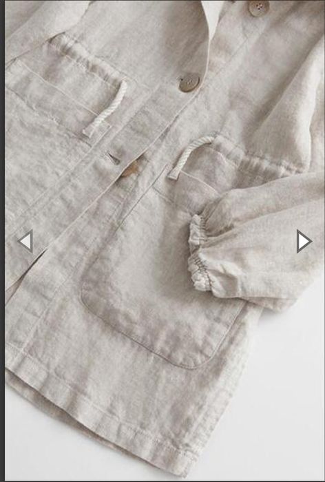 Льняне пальто з капюшоном Zara 122