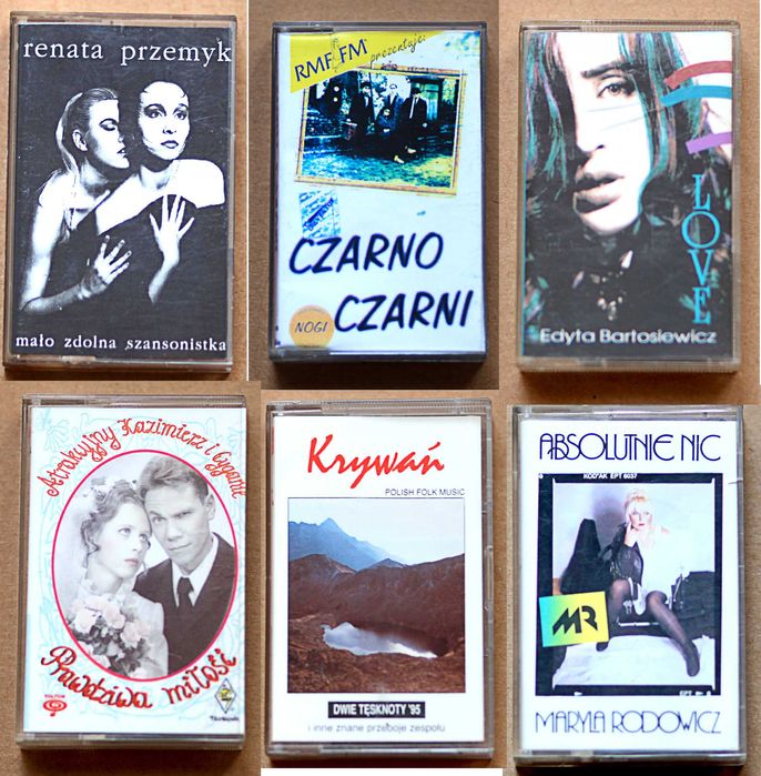 Zestaw 6 kaset - R. Przemyk, Czarno-Czarni, E.Bartosiewicz, Krywan itd
