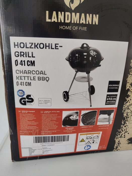 Nowy Grill Landmann 41 cm oryginał nieotwierany komplet barbecue