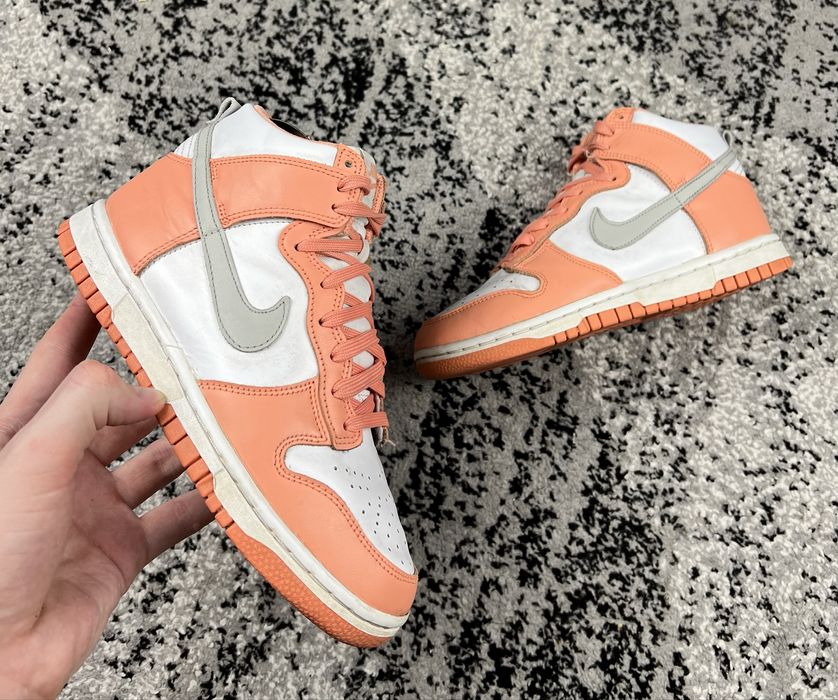 Кроссовки Женские NIKE Dunk DUHIGH SALMON Orange/White Размер 36