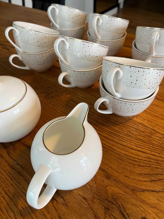 Serwis/ zestaw kawowy porcelanowy na 12 osób Home&You