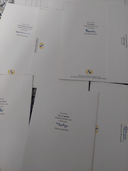 Conjunto de postais de natal novos