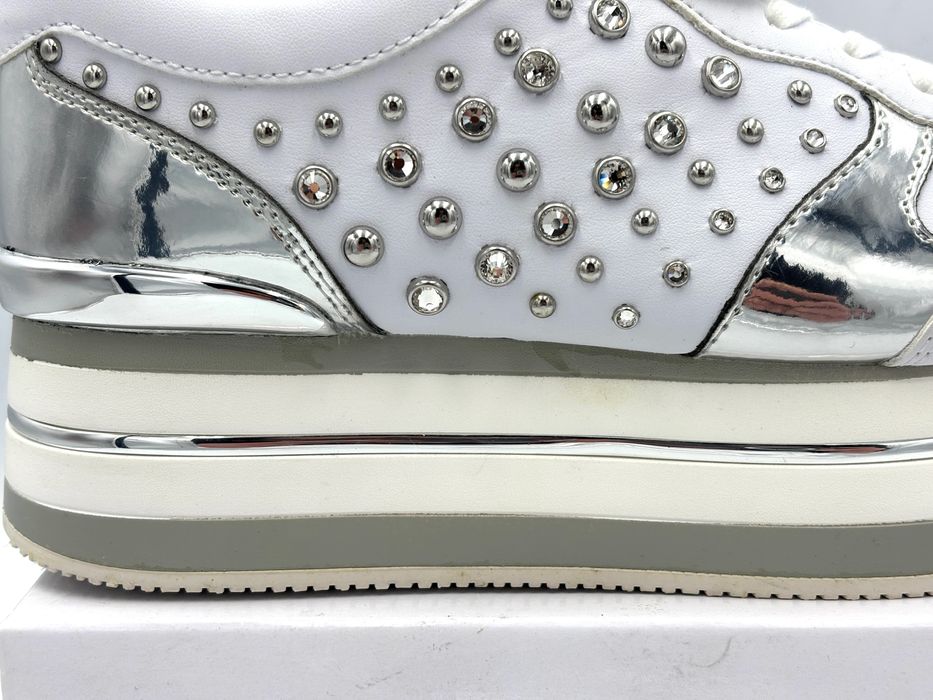 ‼️Nowe oryginalne sneakersy GUESS Humbull białe 39 AZ 192 buty damskie