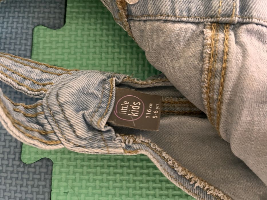 Za wstaw spodni jeans 116 ogrodniczki