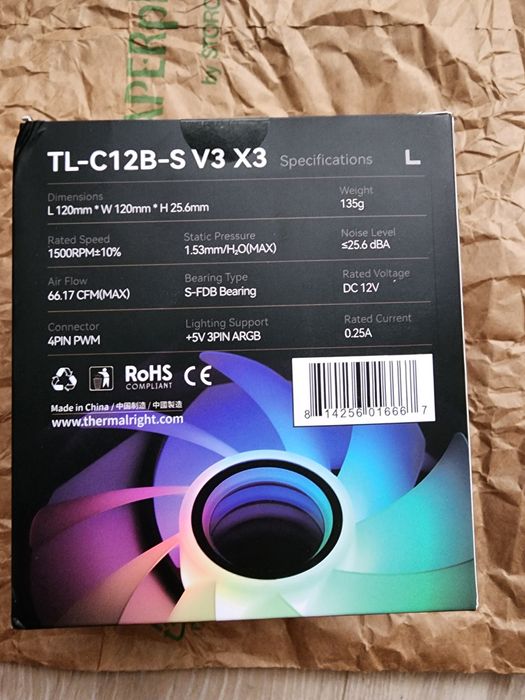 Thermalright TL-C12B-S V3 X3 комплект вентиляторів